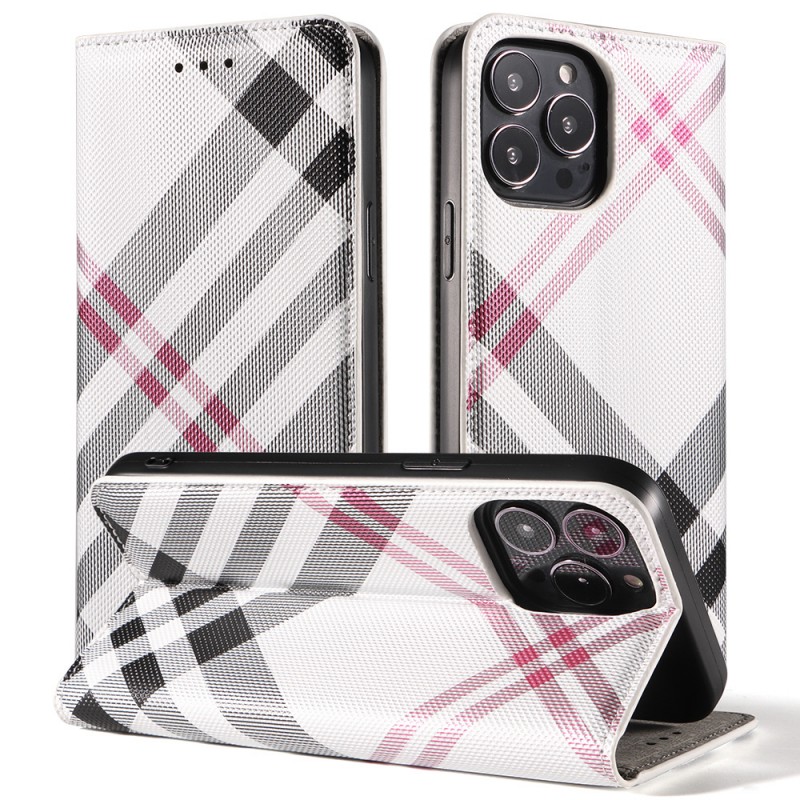 Plaid Flip Cover Leather Phone Case